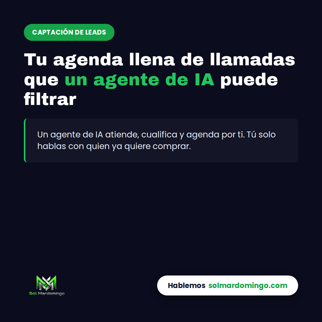 Agente de IA cualificando leads y agendando citas para un negocio de servicios