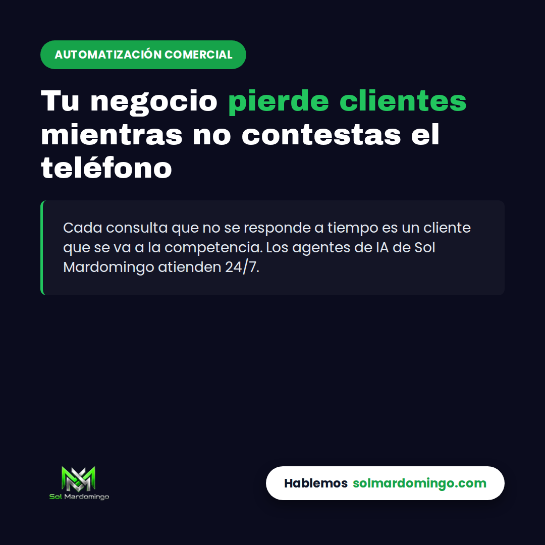 Agente de IA respondiendo consultas de clientes 24/7 para negocios de servicios