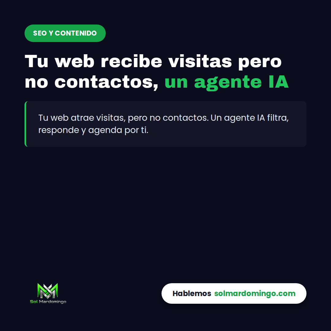 Agente IA en web captando contactos y agendando reuniones solo.
