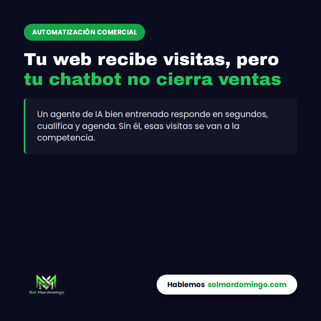Agente de IA respondiendo chats y cerrando ventas en una web